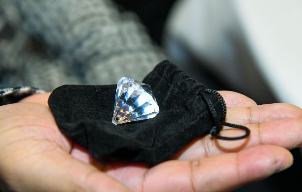 Diamond in hand