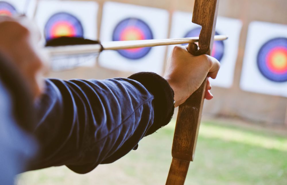 Man playing archery