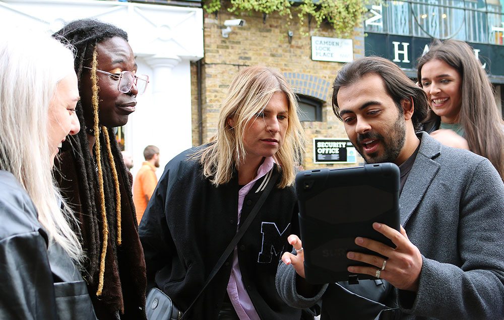 employees on a treasure hunt in London
